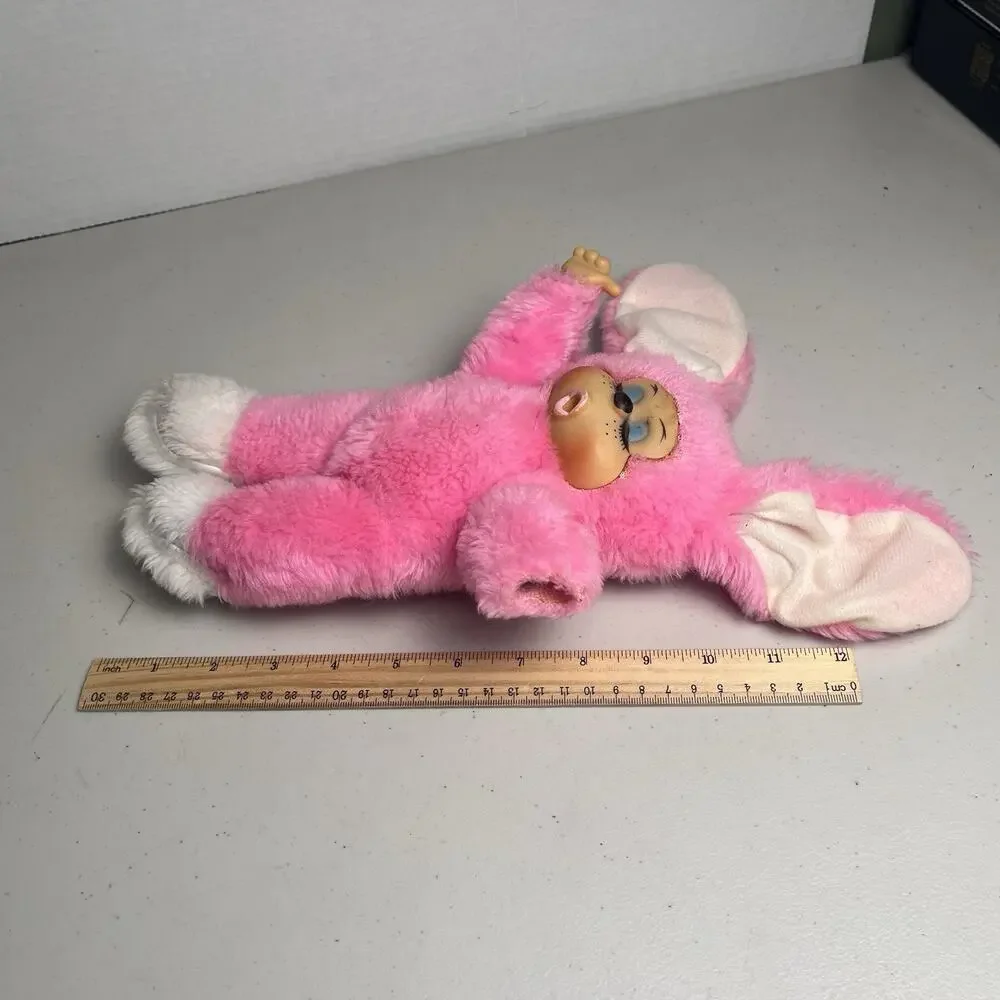 Vintage 1977 Russ Berrie Bon Bon Pink Thumb Sucker Plush Stuffed Animal 12